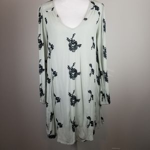 Free People Emma Austin Embroidered Swing Dress